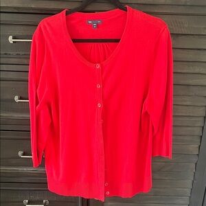 GAP Scarlet Red Knit Cardigan